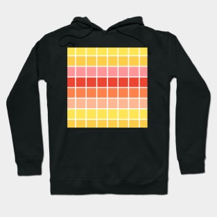 Checkered pattern in warm retro yellow colors Hoodie